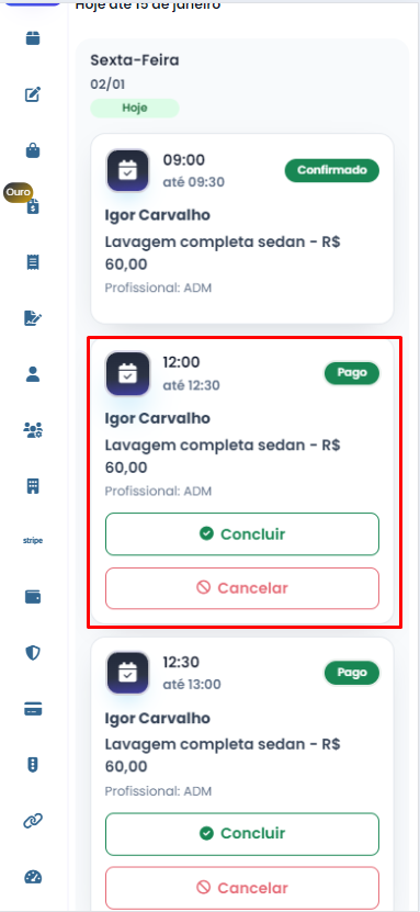 Imagem da release Receba pagamentos no agendamento online